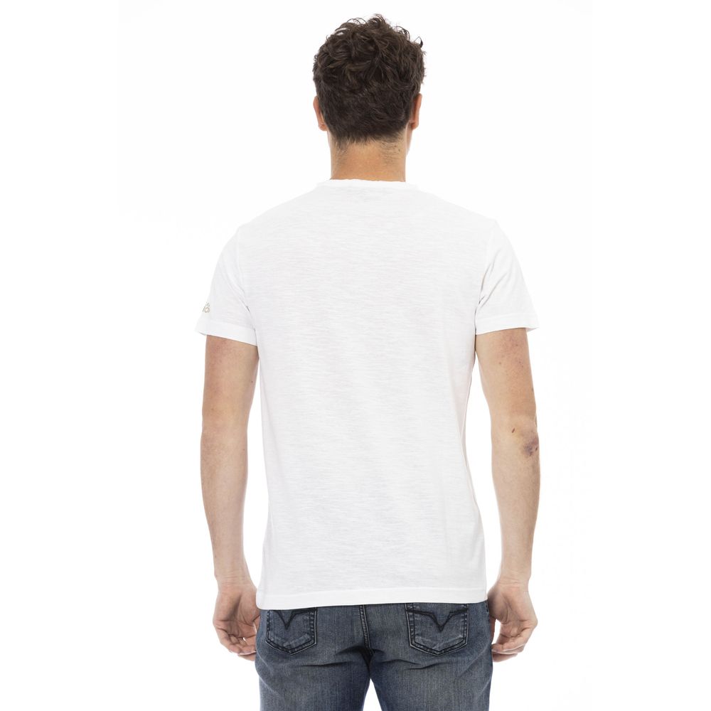 Trussardi Action Weißes Baumwoll-T-Shirt für Herren