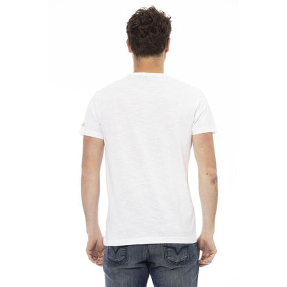 Trussardi Action Weißes Baumwoll-T-Shirt für Herren