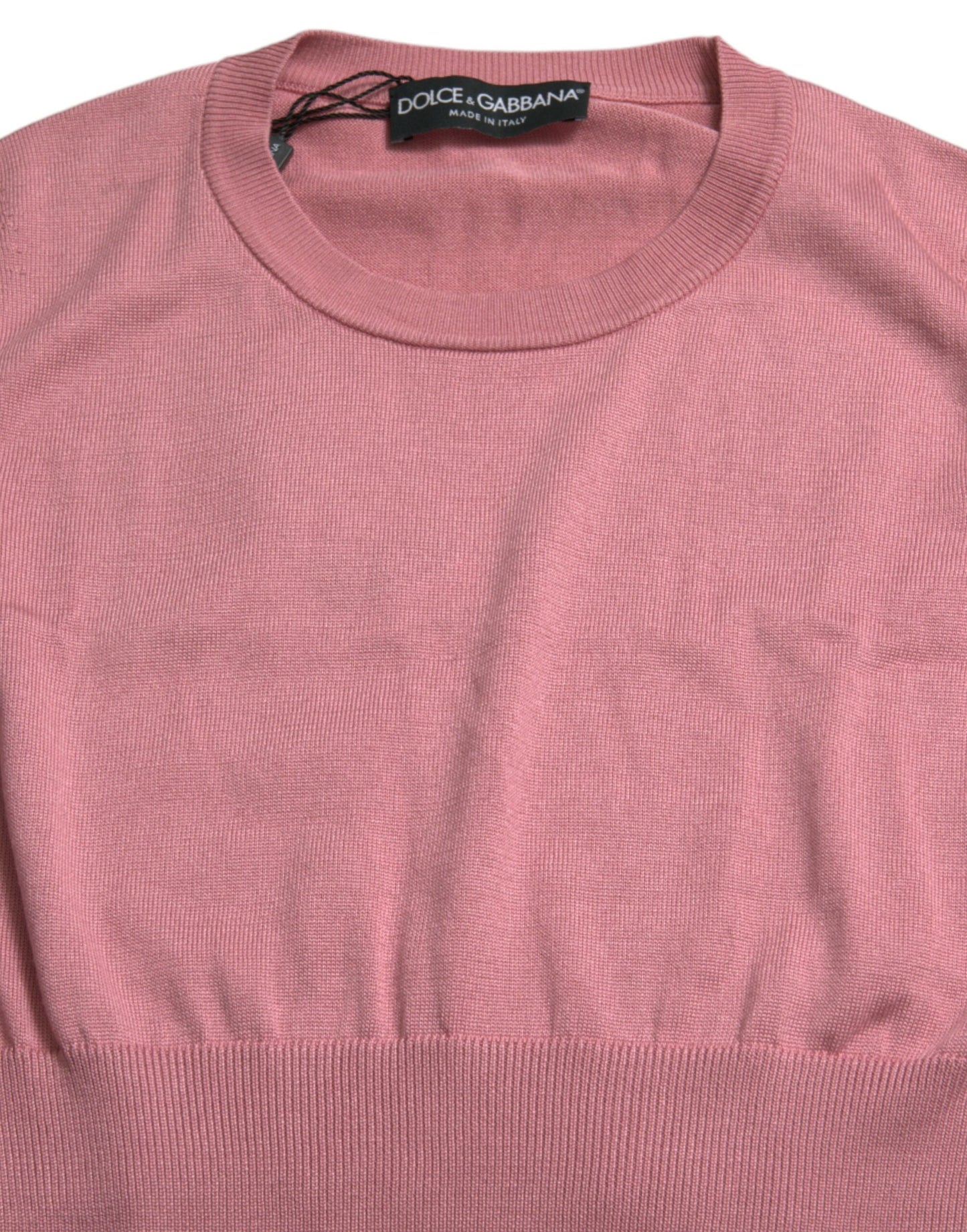 Dolce &amp; Gabbana – Kurzes, ärmelloses Tanktop mit Rundhalsausschnitt in Rosa