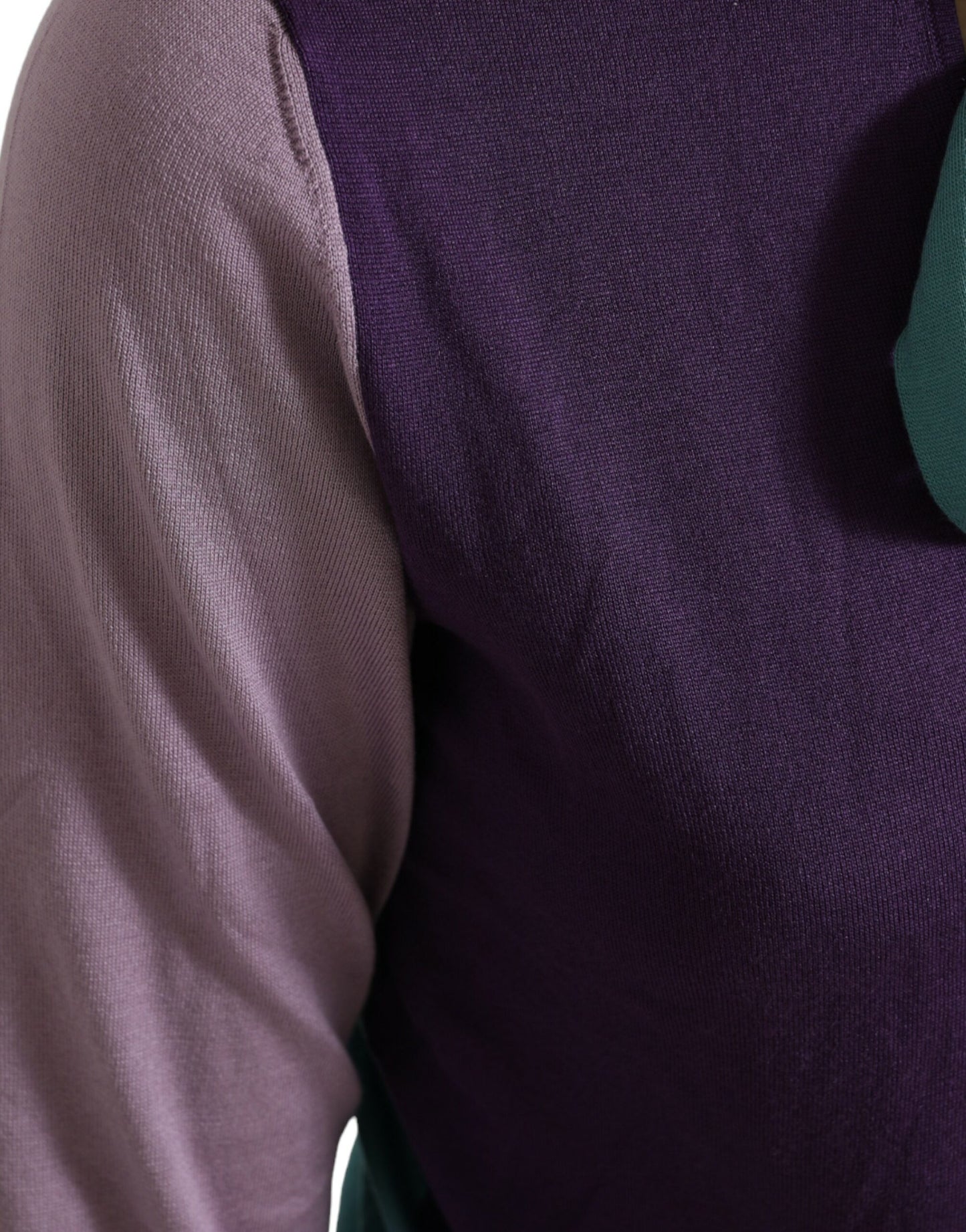 Dolce &amp; Gabbana – Mehrfarbiger Pullover mit Schleifenverschluss