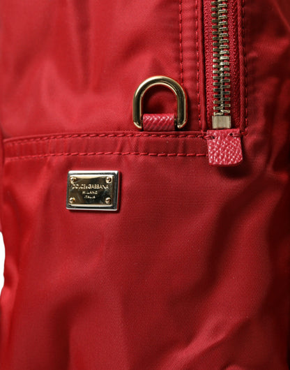 Dolce &amp; Gabbana Roter #DGFAMILY Verzierter Rucksack VULCANO Tasche