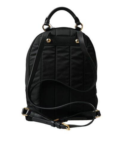 Dolce &amp; Gabbana Schwarzer #DGFAMILY Verzierter Rucksack VULCANO Tasche
