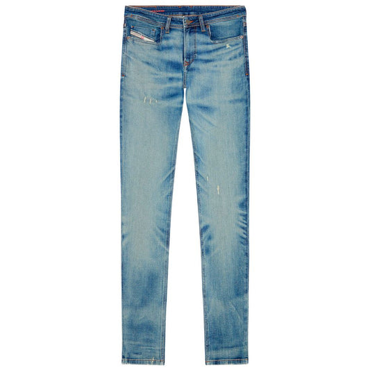 Diesel Blue Cotton Men's Skinny Jean