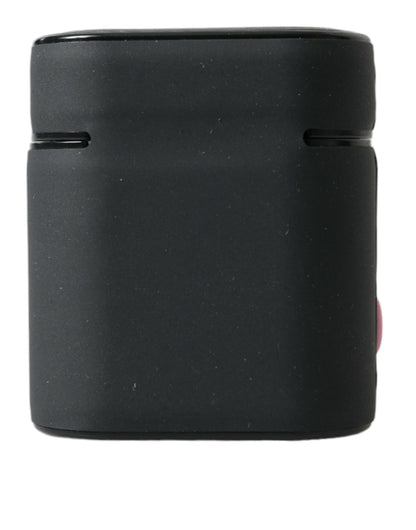 Dolce &amp; Gabbana – Airpods-Hülle aus Silikon mit geprägtem Logo in Schwarz und Rosa