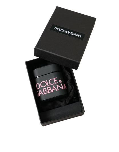 Dolce &amp; Gabbana – Airpods-Hülle aus Silikon mit geprägtem Logo in Schwarz und Rosa