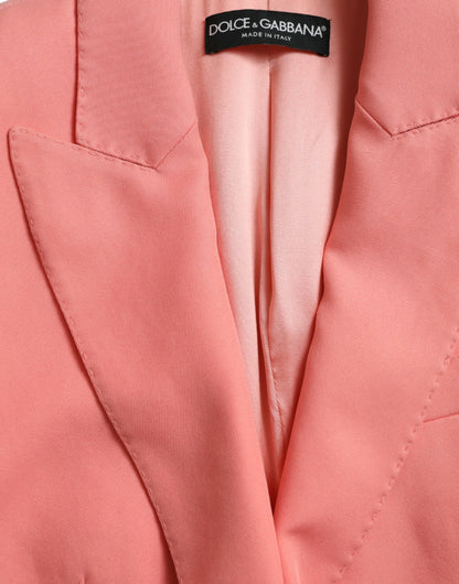 Dolce &amp; Gabbana – Einreihige Blazerjacke aus Polyester in Rosa