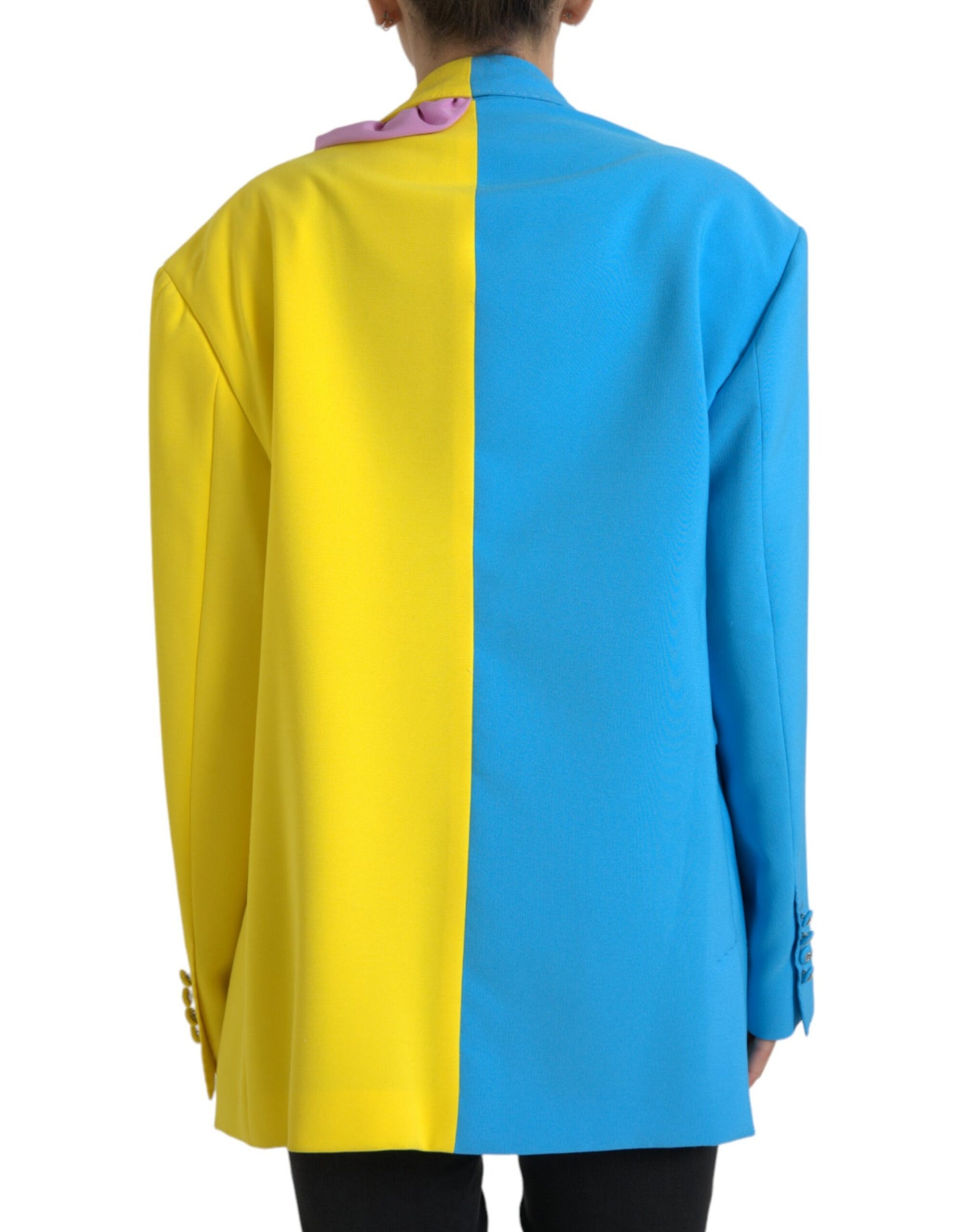 Dolce &amp; Gabbana – Mehrfarbige Patchwork-Manteljacke mit Blumenapplikationen