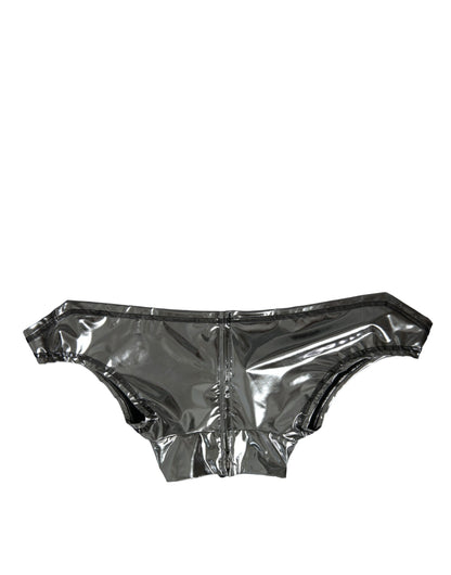 Dolce & Gabbana Silver Polyester Stretch Top