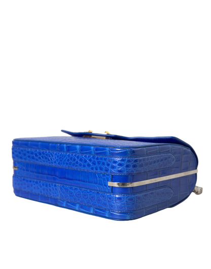 Balenciaga – Neo Classic – Kleine Umhängetasche aus exotischem Leder in Blau