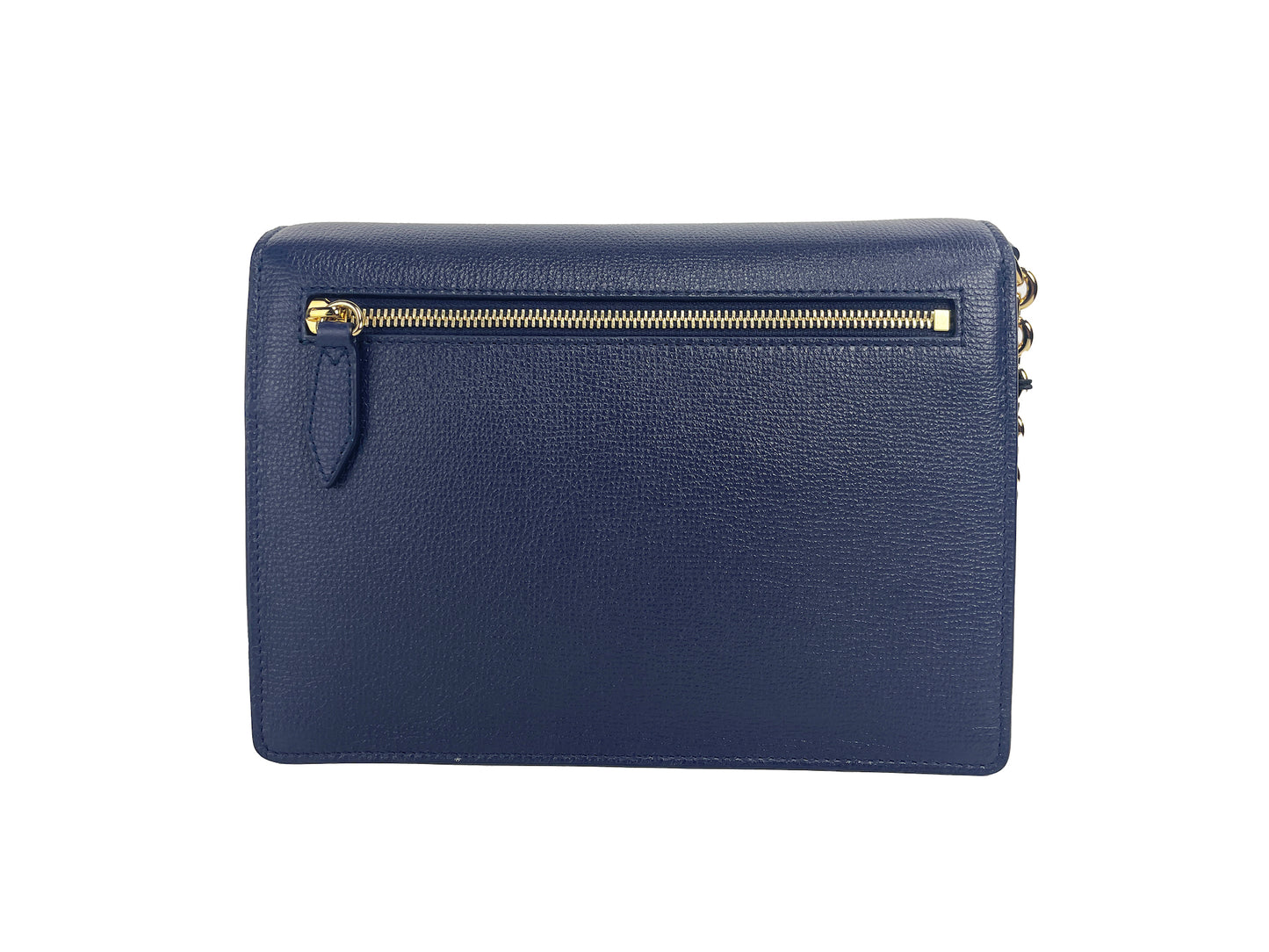 Burberry Macken – Kleine Umhängetasche aus Leder in Regency-Blau mit House Check-Muster