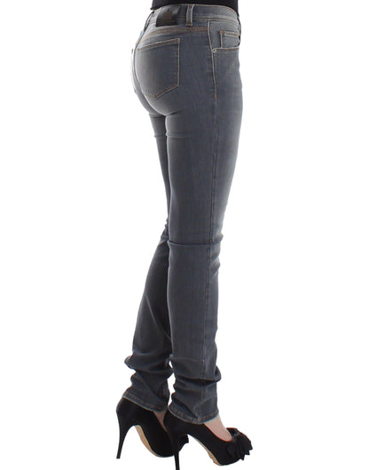 Ermanno Scervino Grau Slim Jeans Denim Hose Skinny Leg Stretch