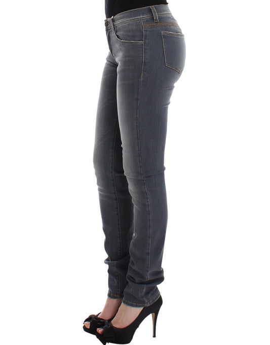 Ermanno Scervino Grau Slim Jeans Denim Hose Skinny Leg Stretch