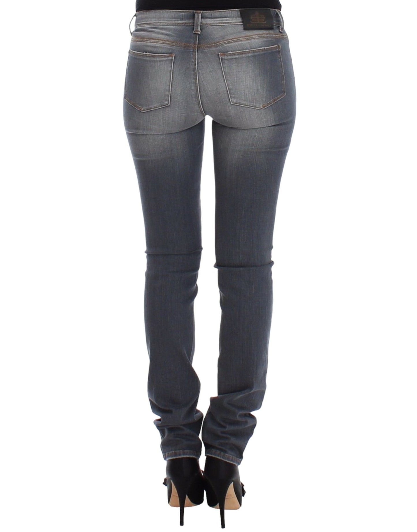 Ermanno Scervino Grau Slim Jeans Denim Hose Skinny Leg Stretch