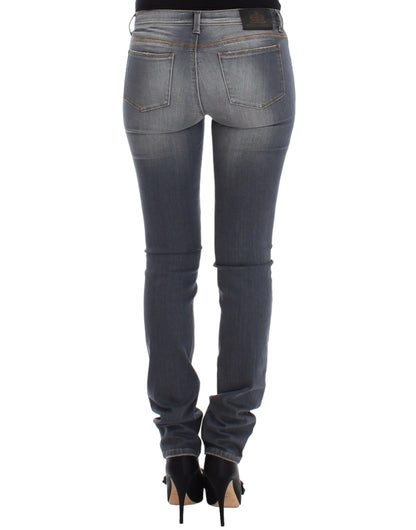Ermanno Scervino Grau Slim Jeans Denim Hose Skinny Leg Stretch