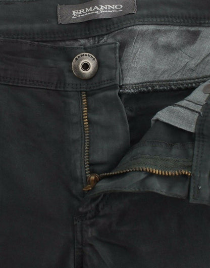 Ermanno Scervino Grüne Slim Jeans Denim Hose Straight Leg Stretch