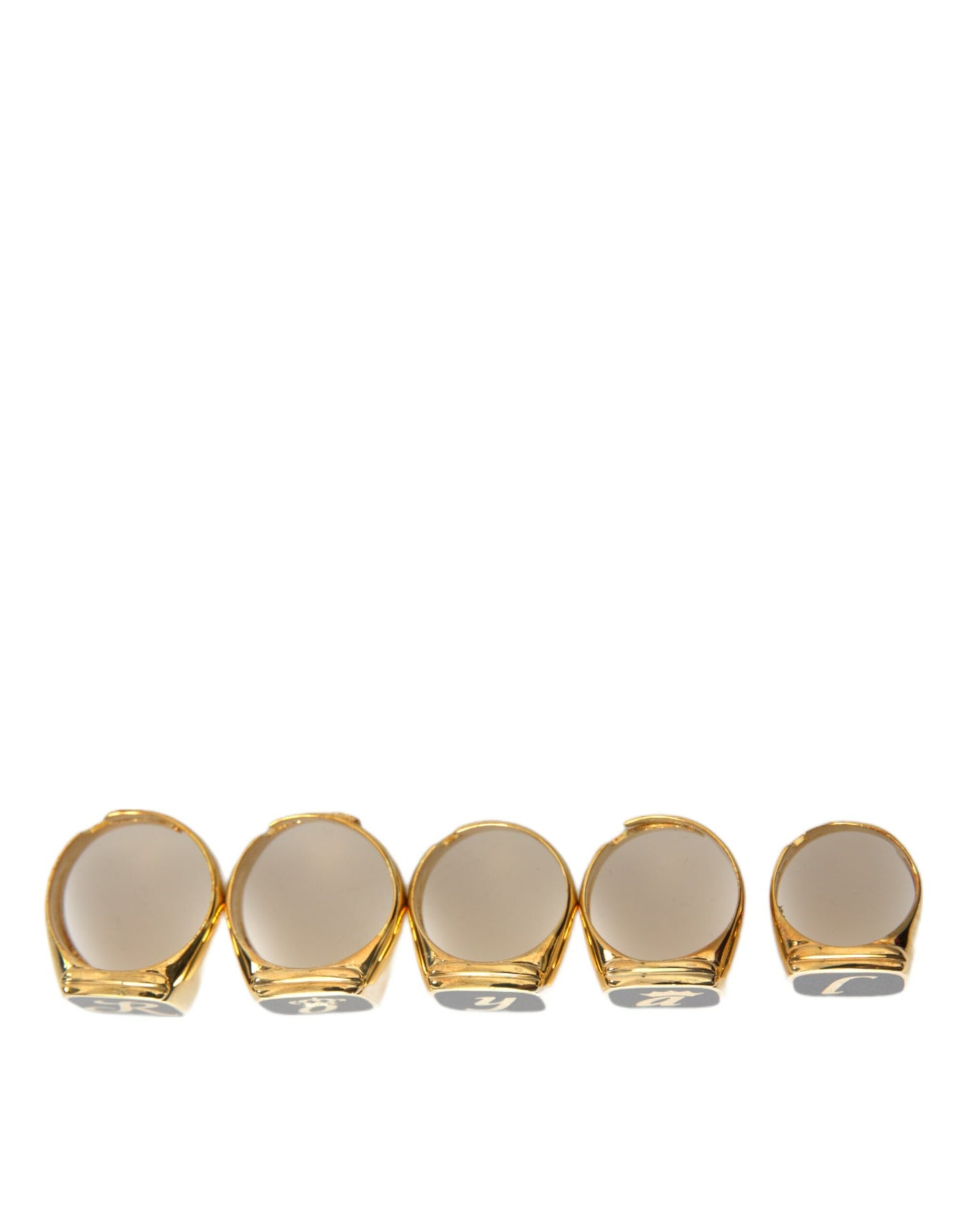 Dolce &amp; Gabbana Goldmessing ROYAL Emaille Set mit 5 Ringen