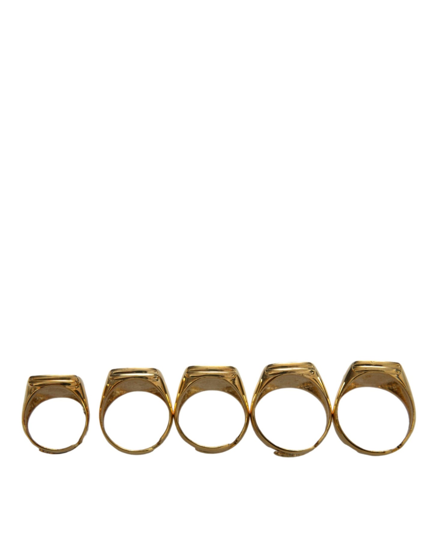 Dolce &amp; Gabbana Goldmessing ROYAL Emaille Set mit 5 Ringen