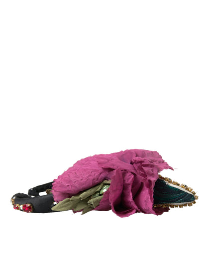 Dolce &amp; Gabbana Rotes Wassermelonen-Kirsch-Kristall-Haarband Statement-Diadem