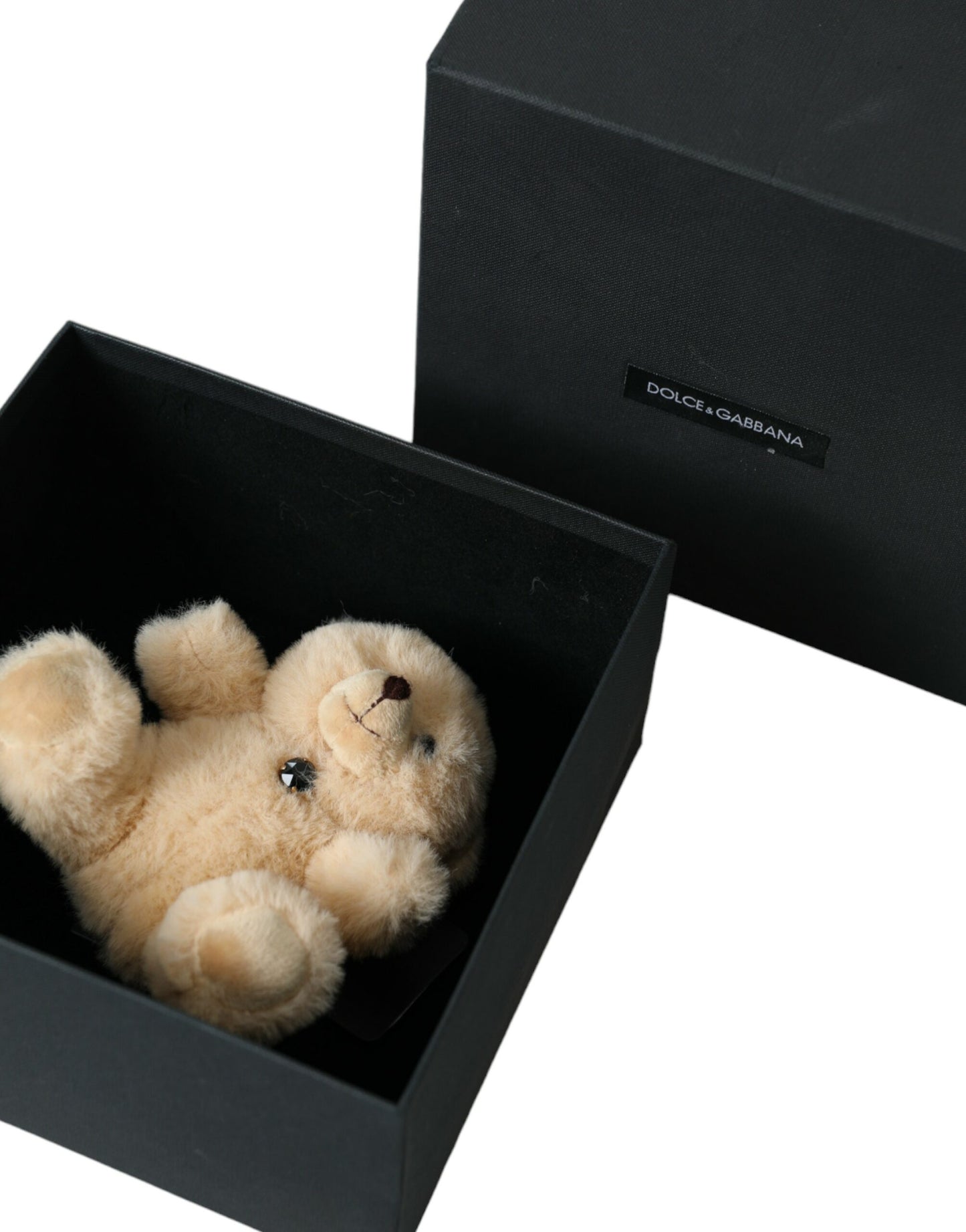 Dolce &amp; Gabbana Beige Teddybär Mesh Netzband Haarspange