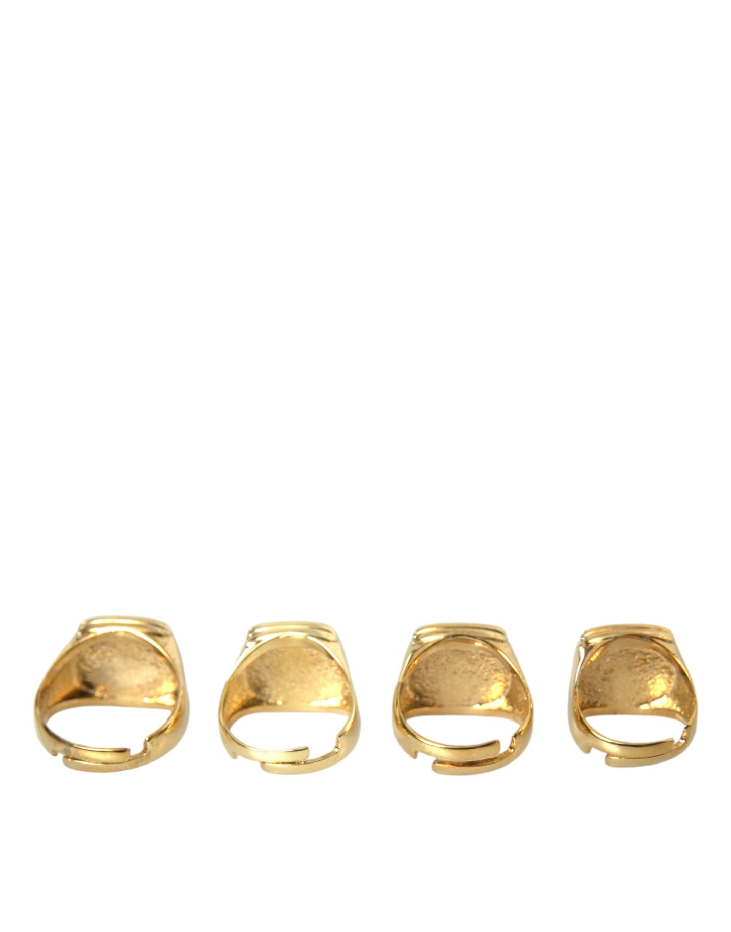 Dolce &amp; Gabbana – KING-Emaille-Set aus 4 Ringen aus goldenem Messing