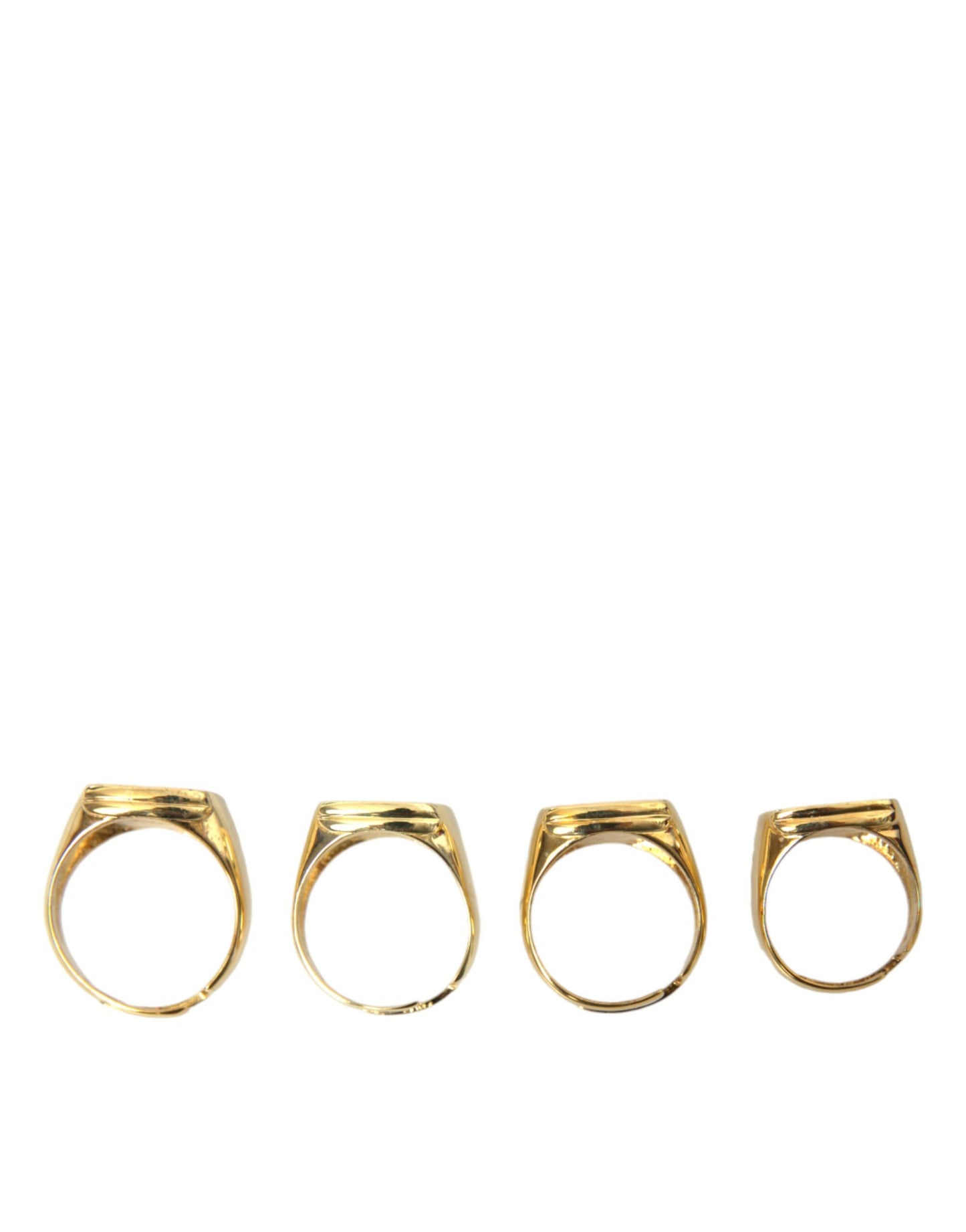 Dolce &amp; Gabbana – KING-Emaille-Set aus 4 Ringen aus goldenem Messing