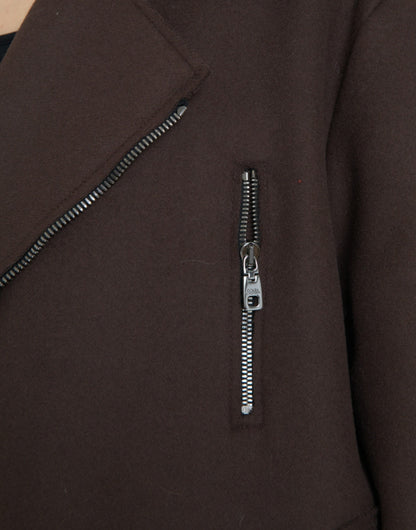 معطف بني قصير من الصوف من دولتشي آند غابانا