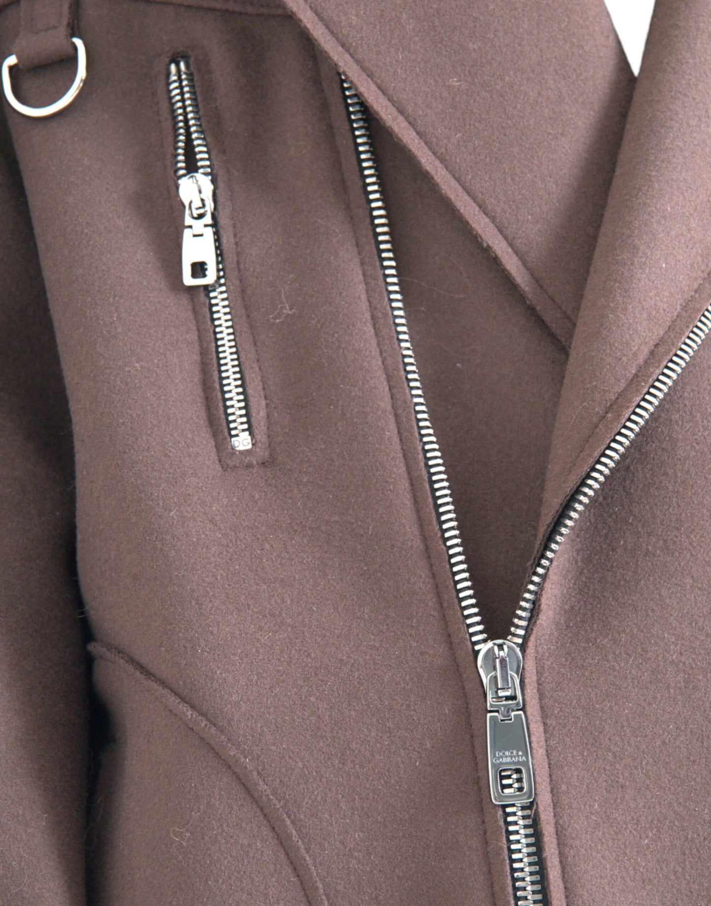 معطف بني قصير من الصوف من دولتشي آند غابانا