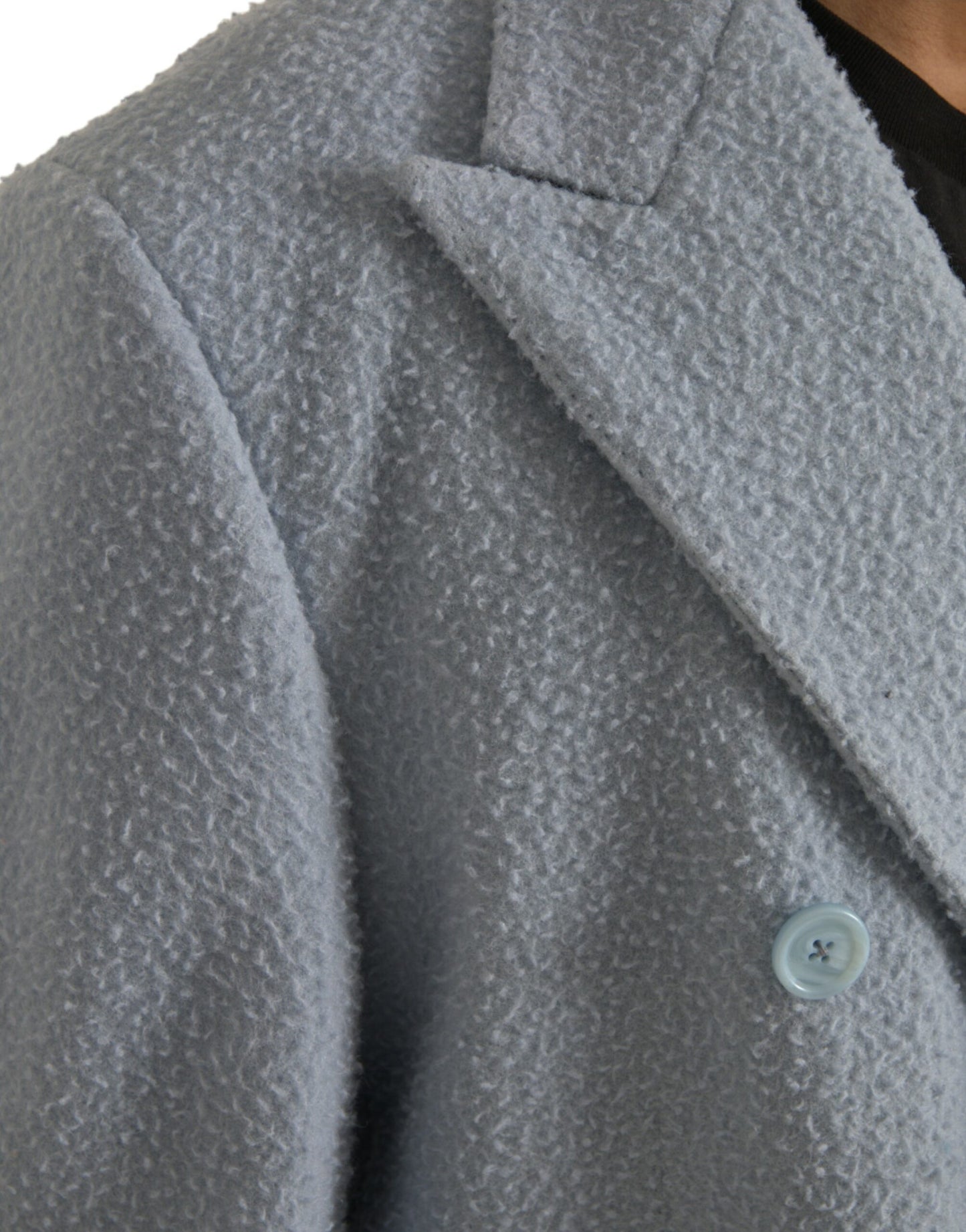 جاكيت ترنش طويل مزدوج الصدر من دولتشي آند غابانا باللون الأزرق