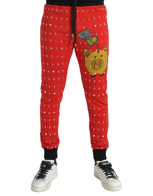 Dolce &amp; Gabbana – Rote Jogginghose „Year of the Pig“
