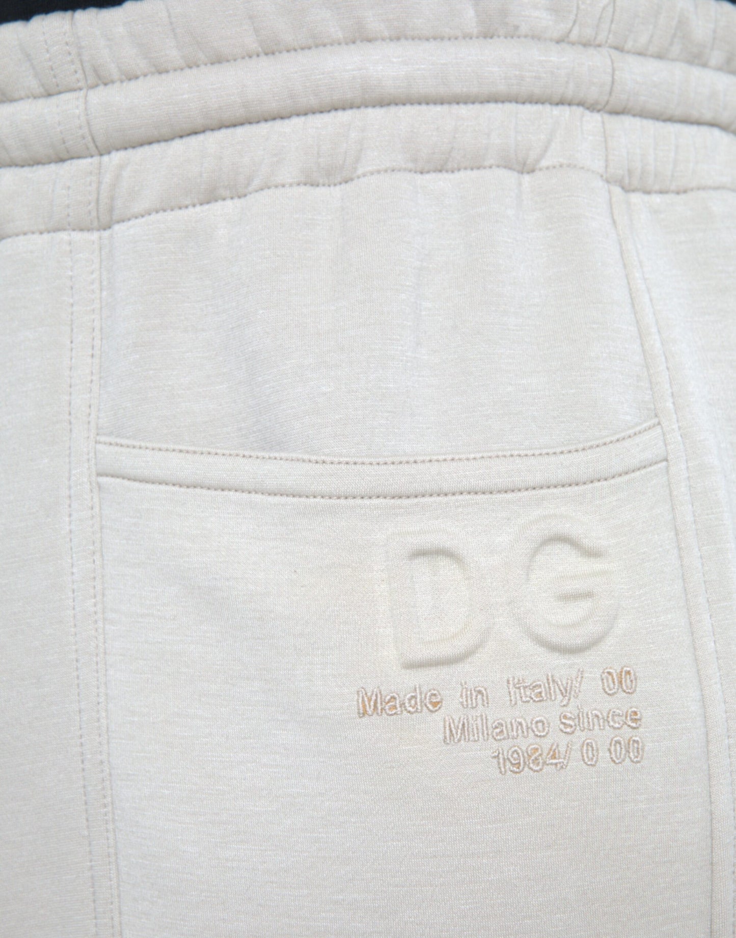 Dolce &amp; Gabbana – Cargo-Jogginghose aus Viskose in Off-White