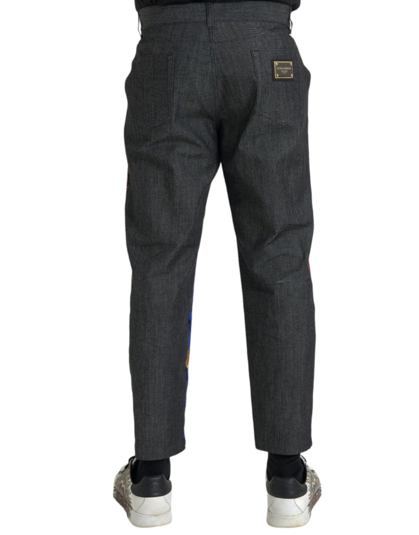 Dolce &amp; Gabbana – Lockere, schmal zulaufende Baumwollhose mit Tiger- und Leopardenmuster in mehreren Farben