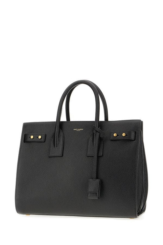 Saint Laurent Sac De Jour Handtasche aus schwarzem Kalbsleder
