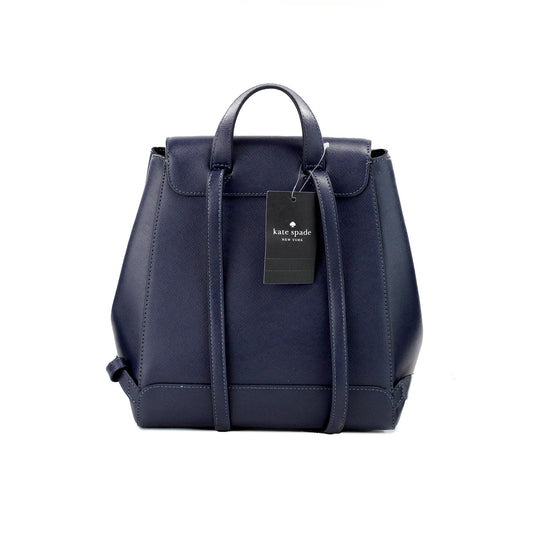 Kate Spade – Madison – Mittelgroßer Schulterrucksack aus Saffiano-Leder mit Klappe, Marineblau