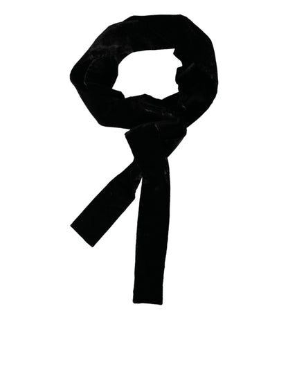 حزام نسائي من دولتشي آند غابانا أسود من الفيسكوز عريض الخصر