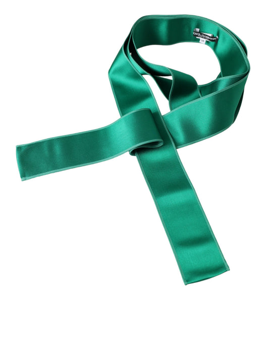 حزام خصر نسائي من الحرير والساتان الأخضر من دولتشي آند غابانا