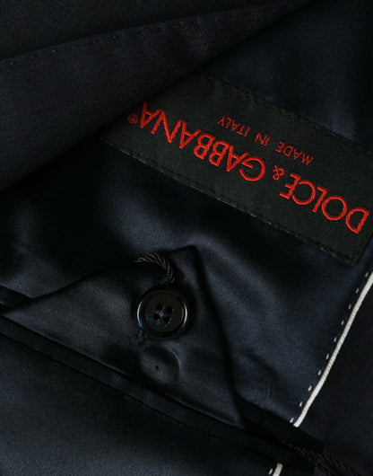 Dolce &amp; Gabbana – Einreihiger Blazer aus dunkelblauer Wolle