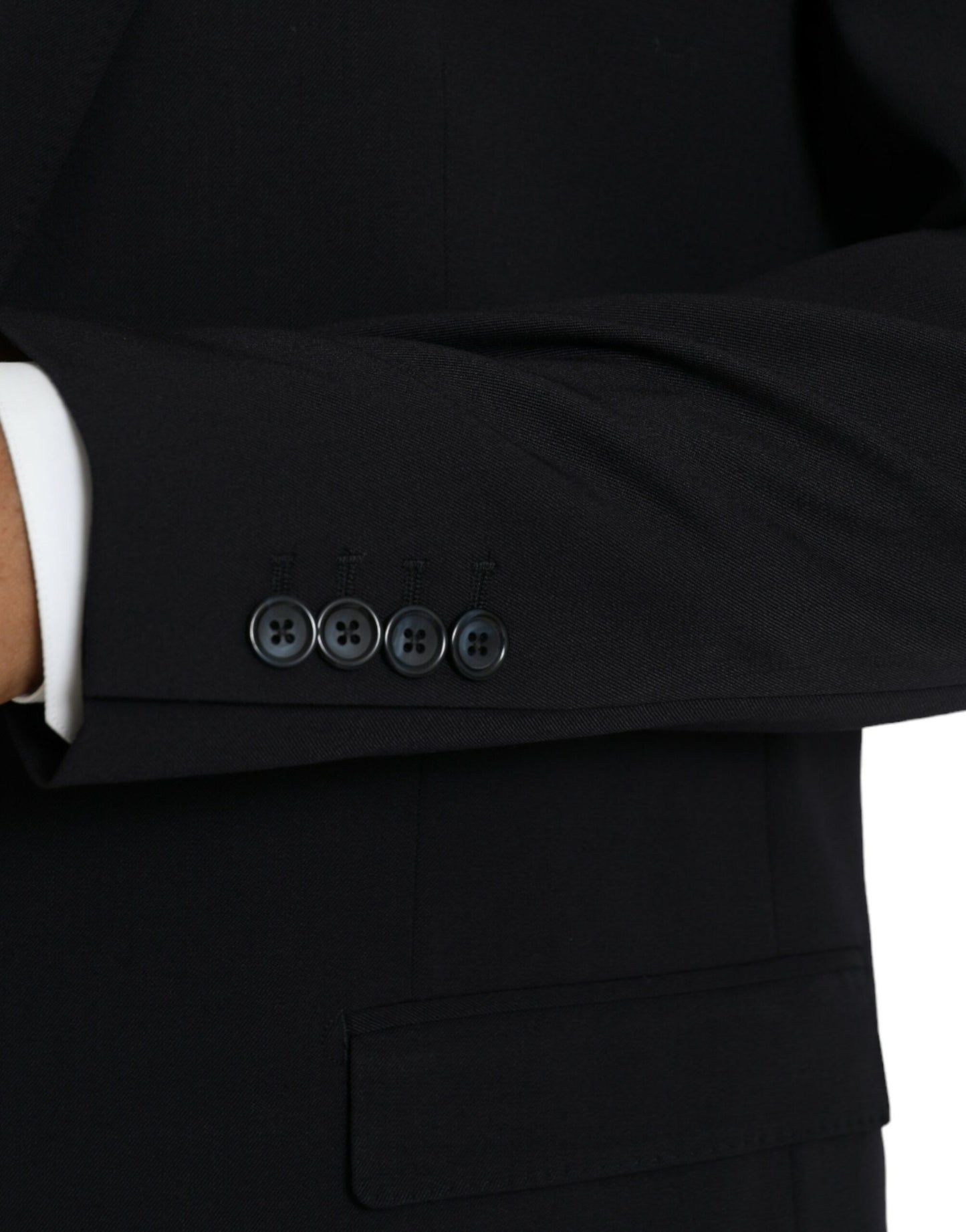 Dolce &amp; Gabbana Schwarzer MARTINI Einreihiger Mantelblazer