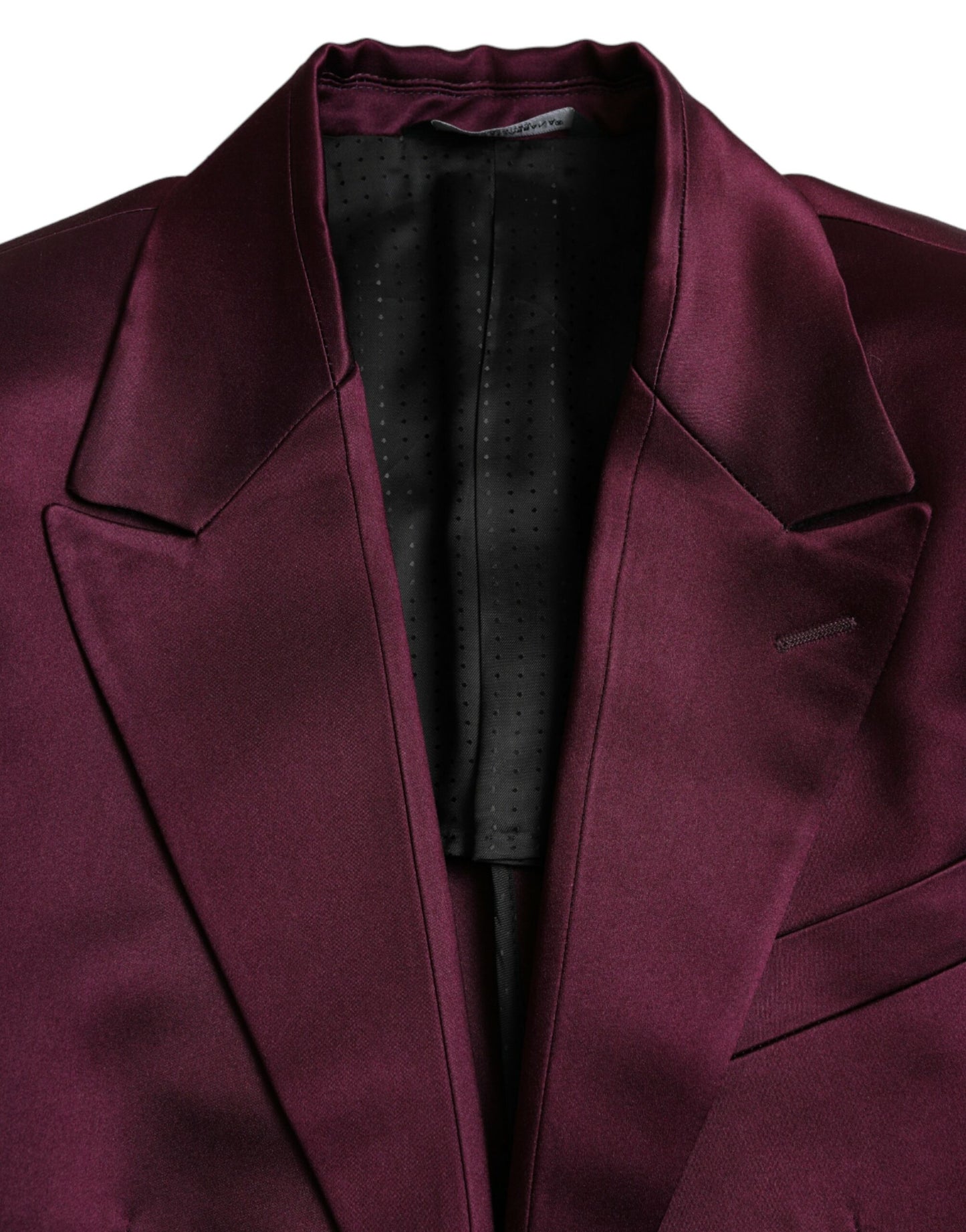 Dolce &amp; Gabbana – Einreihiger Blazer aus kastanienbrauner Seide