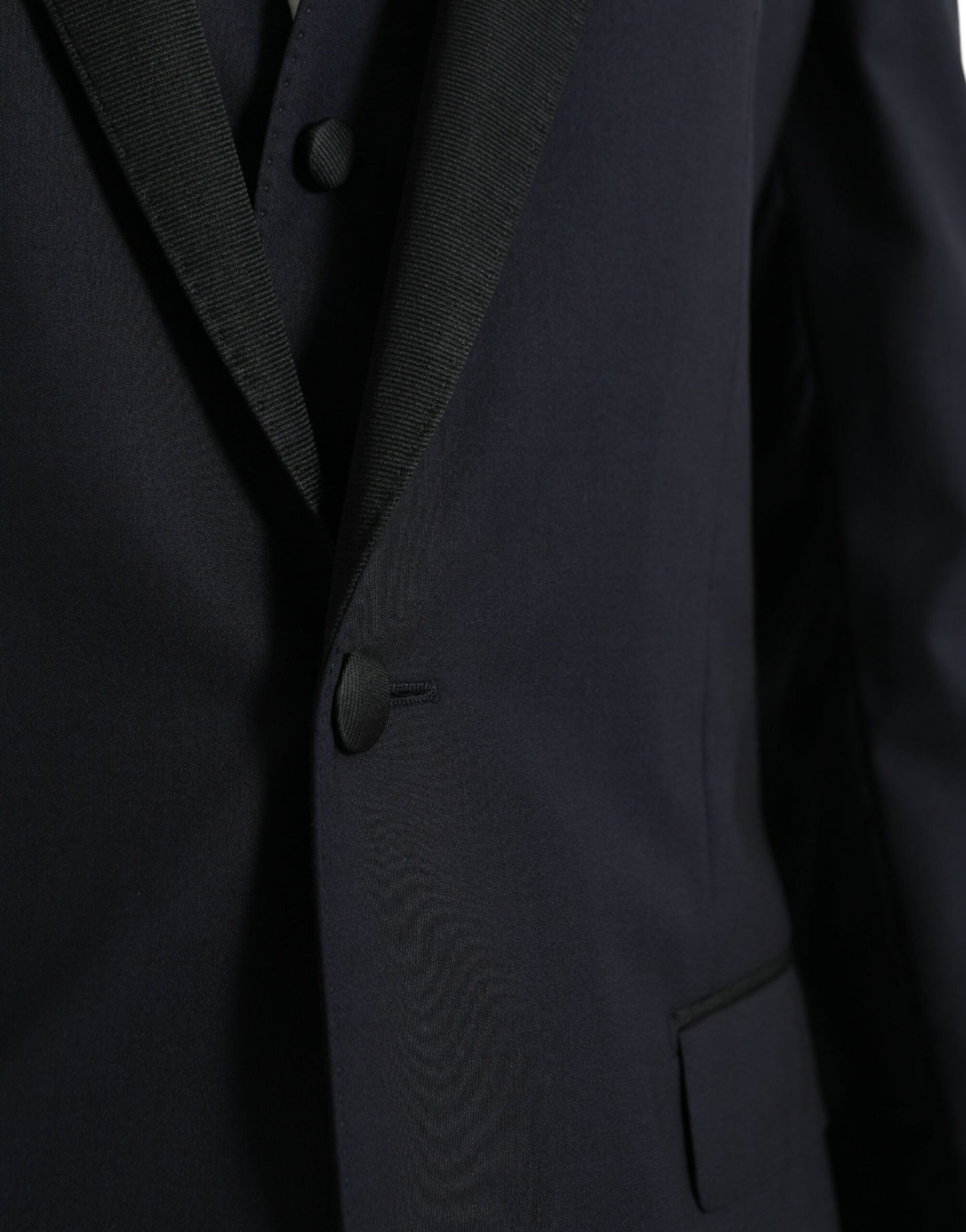 Dolce &amp; Gabbana – Dunkelblauer MARTINI-Anzug aus Wolle, dreiteilig