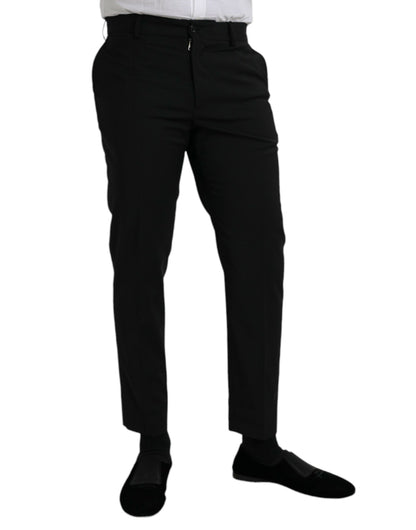 Dolce &amp; Gabbana – Schwarze SlimFit-Anzughose aus Wolle