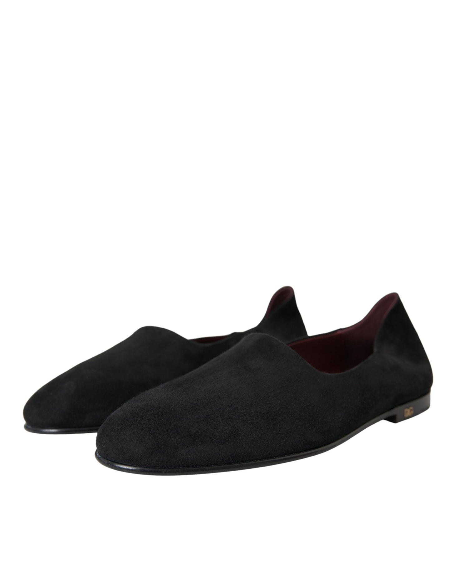 Dolce &amp; Gabbana – Schwarze Wildleder-Loafer, formelle Kleider, Slipper