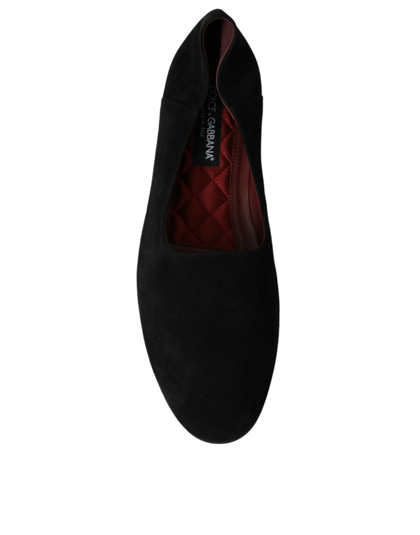 Dolce &amp; Gabbana – Schwarze Wildleder-Loafer, formelle Kleider, Slipper