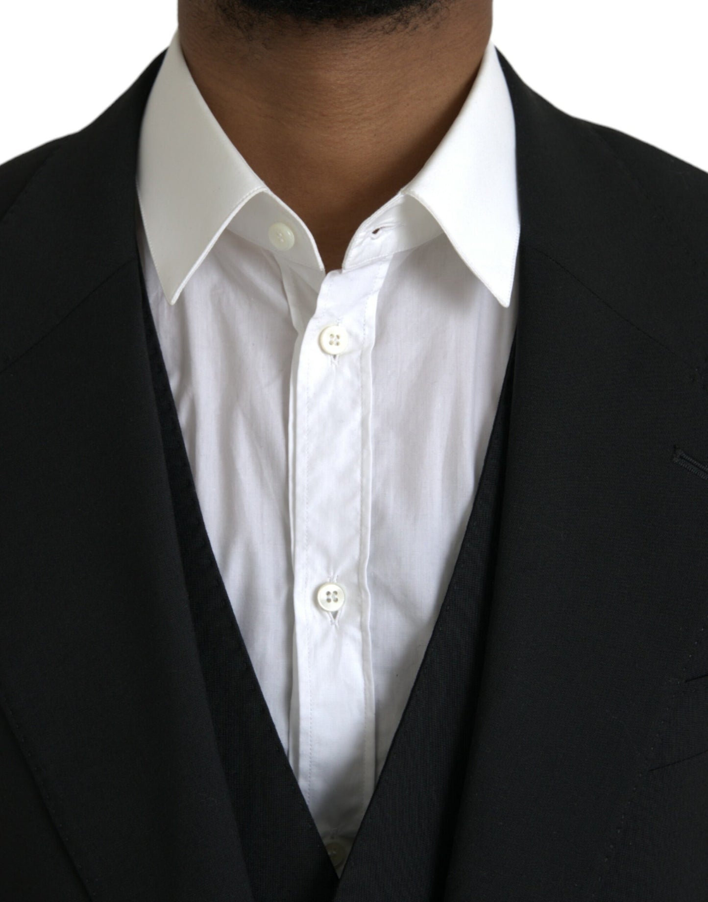 Dolce &amp; Gabbana – Schwarzer STAFF-Anzug aus Polyester, 3-teilig