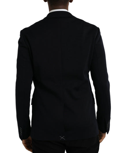 Dolce &amp; Gabbana – Einreihiger Blazer aus schwarzer Wolle
