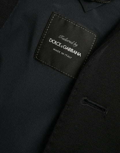 Dolce &amp; Gabbana – Einreihiger Blazer aus schwarzer Wolle