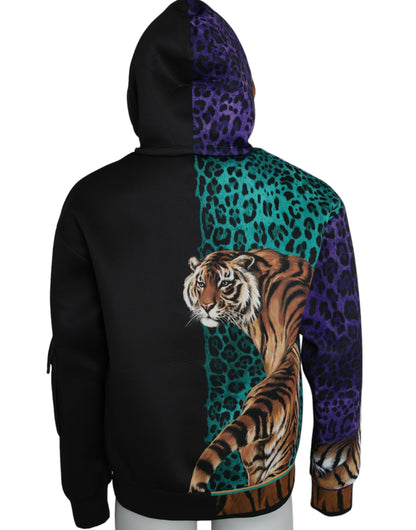 Dolce &amp; Gabbana Mehrfarbiger Tiger-Kapuzenpullover