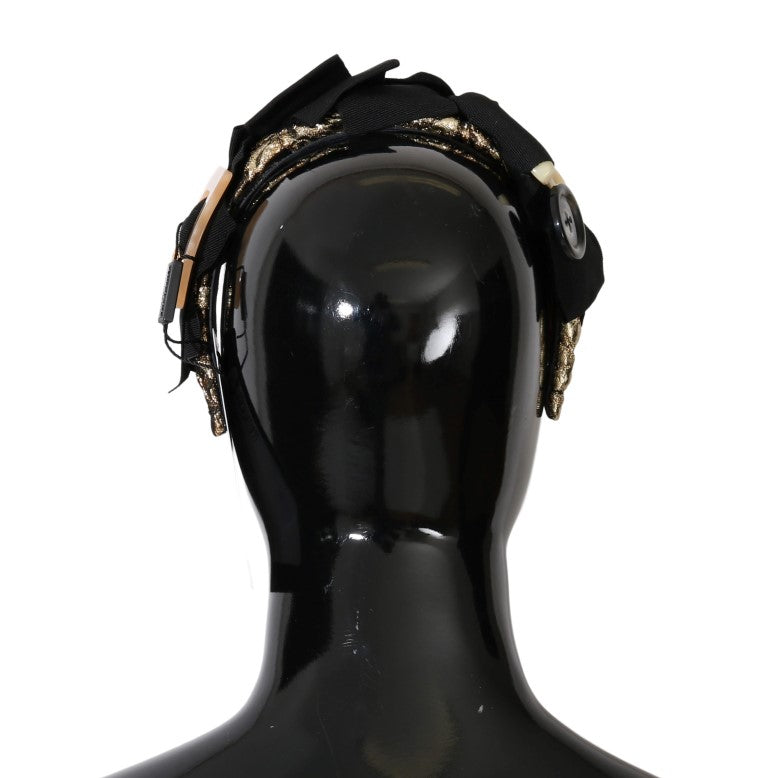 Dolce &amp; Gabbana Haarreif in Braun mit durchsichtigem Kristall