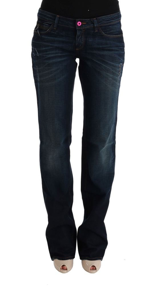 Costume National Jeans aus Baumwolle in normaler Passform, Blau