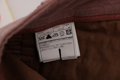 Ermanno Scervino Rosa Samt-Freizeithose mit kurzem Schnitt