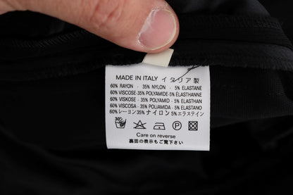 Schwarze Viskose-Bootcut-Hose von Ermanno Scervino